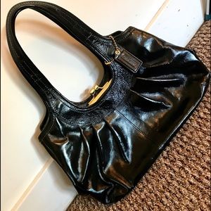 ~NWOT~Black Leather Coach Purse